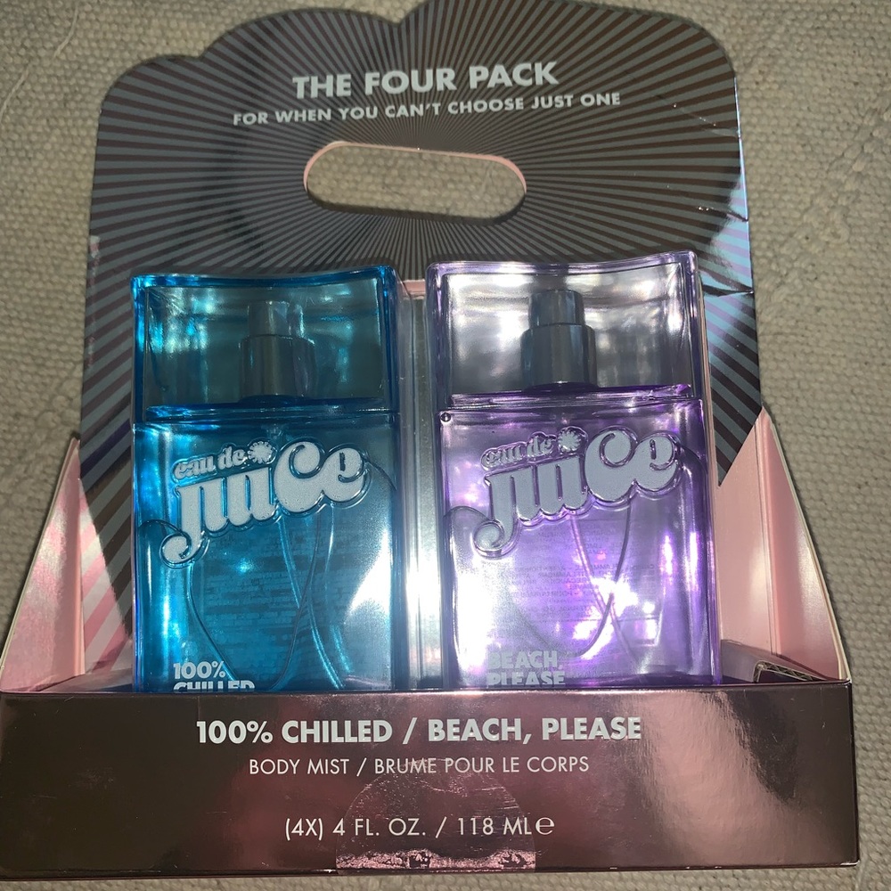4x Eau De Juice body mists